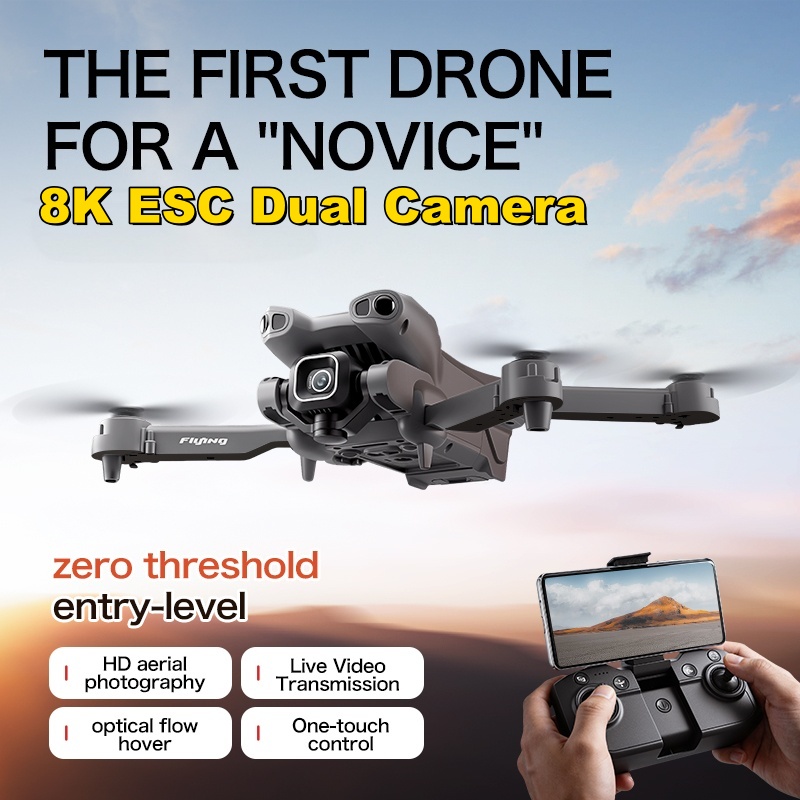 4 In 1 Esc - Drone dengan Kamera Ganda 8K ESC,