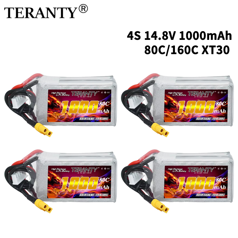 Lipo Battery 4S - TERANTY 4S 1000mAh 14.8V 80C/160C Baterai
