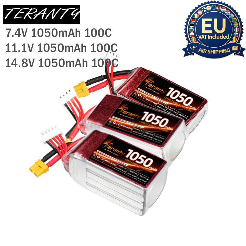 Lipo Battery 4S - 2PCS Baterai Lipo RC 1050mAh 2S