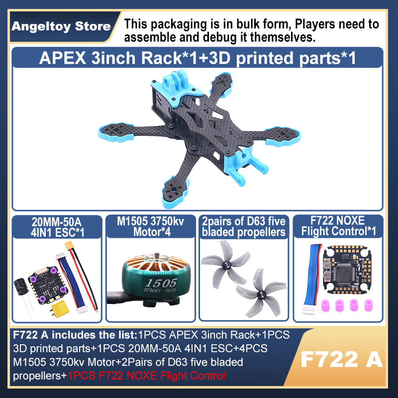 F722 Flight Controller - B-CUBE APEX 3 inci FPV Drone