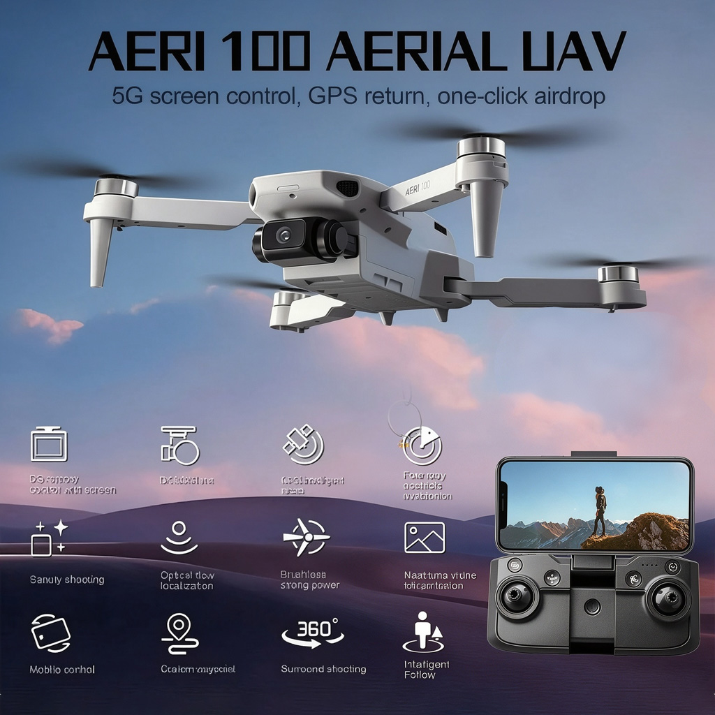 Propeller Guard - Drone Mini Aeri100 Terbaru, Kamera Ganda