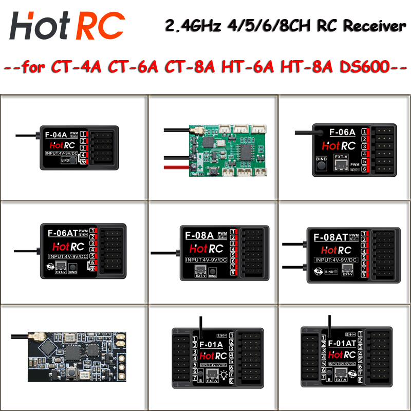 Radio Transmitter 2.4Ghz - Penerima HOTRC 2.4Ghz F-01A F-10AT F-06A