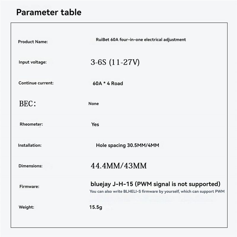 ABJL-F7 FC&ESC, Paket Komponen - 4 In 1 Esc ulasan dan harga