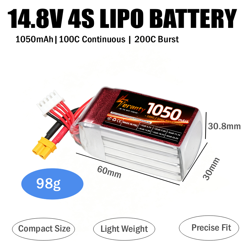 2PCS Baterai Lipo RC 1050mAh 2 - Lipo Battery 4S ulasan dan harga