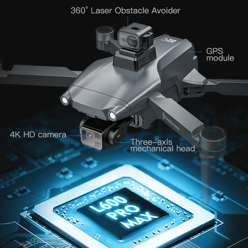 L600 PRO MAX Drone GPS profesi - Brushed Drone Motor ulasan dan harga