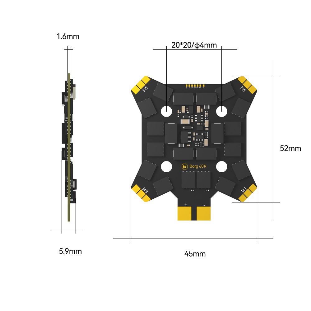 iFlight Borg Mini H7 (ICM42688 - 4 In 1 Esc ulasan dan harga