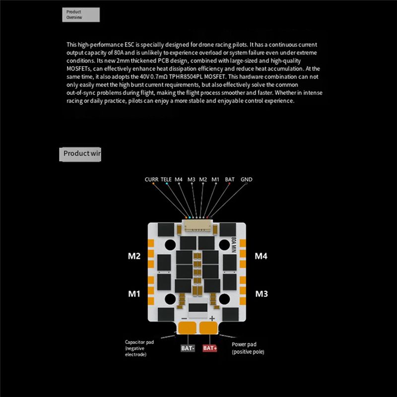 CYGJ-Mini 80A, ESC 4-in-1 untu - 4 In 1 Esc ulasan dan harga